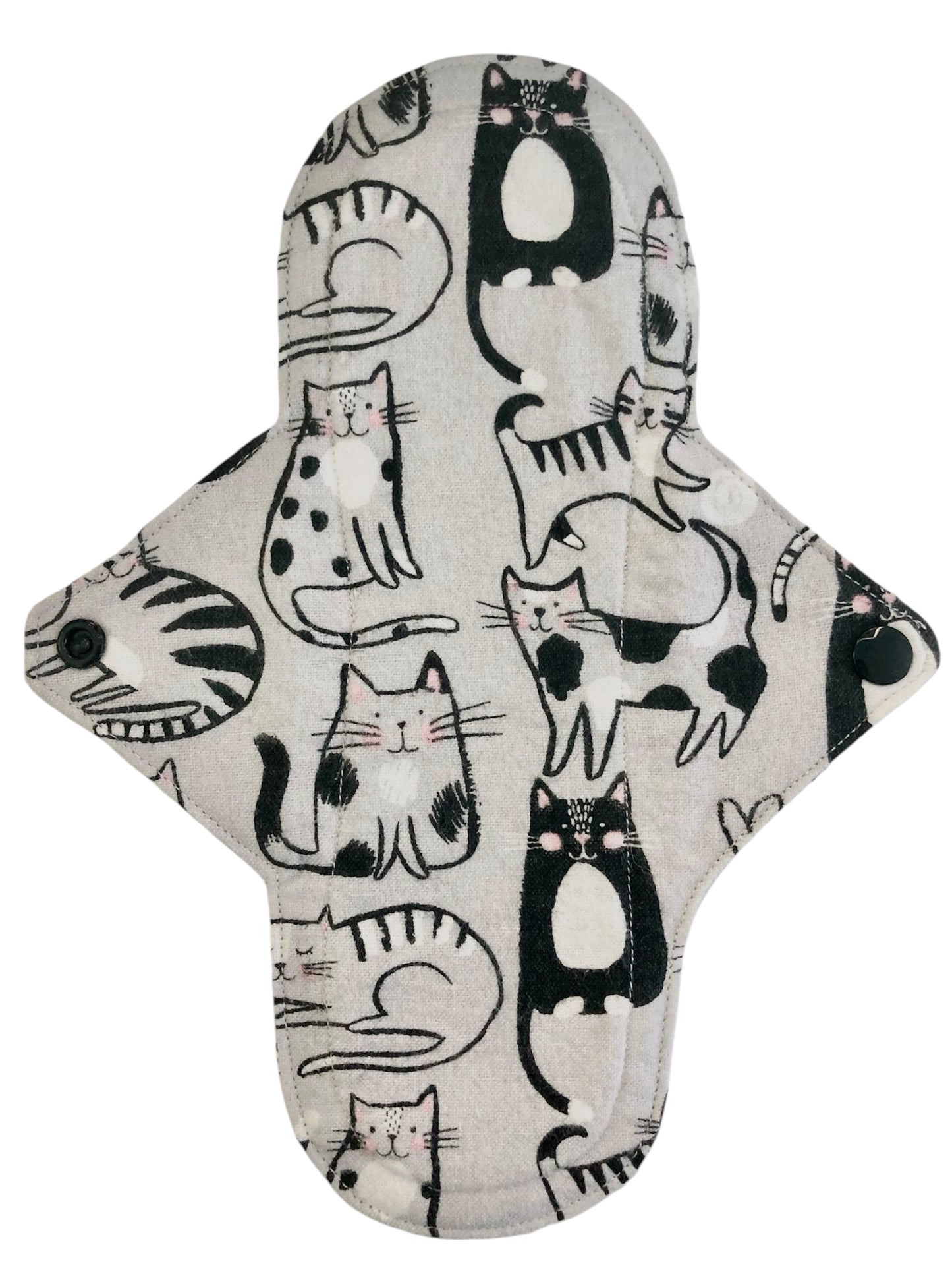 10 Inch Handmade Reusable Pad, Grey Kitty