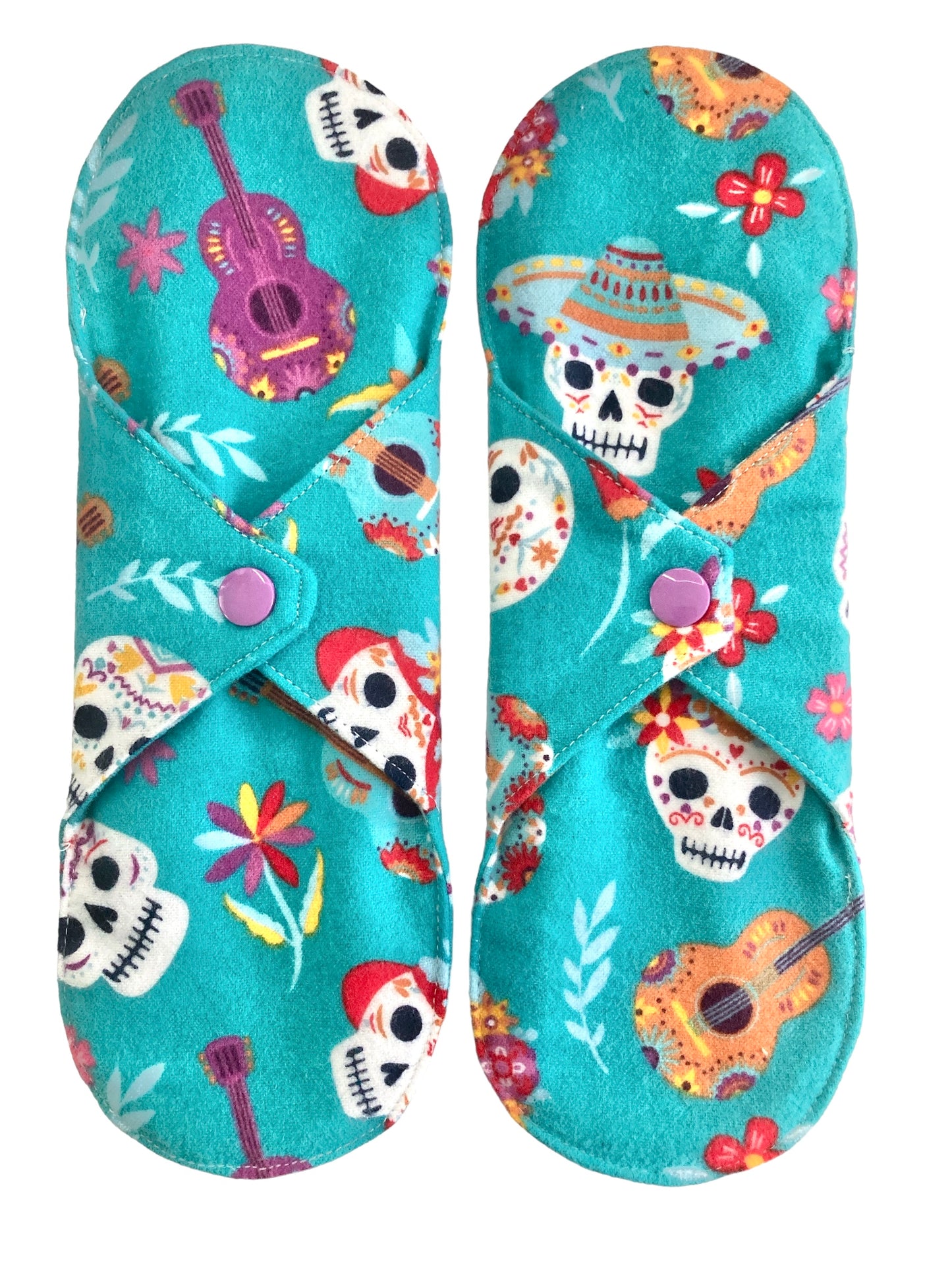 10 Inch Handmade Reusable Pad, Sugar Skull