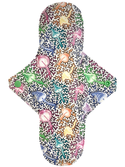 12 Inch Handmade Reusable Pad, Cosmic Mushrooms